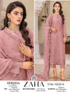 Sersha Vol 4 By Zaha A To D Organza Pakistani Suits Catalog